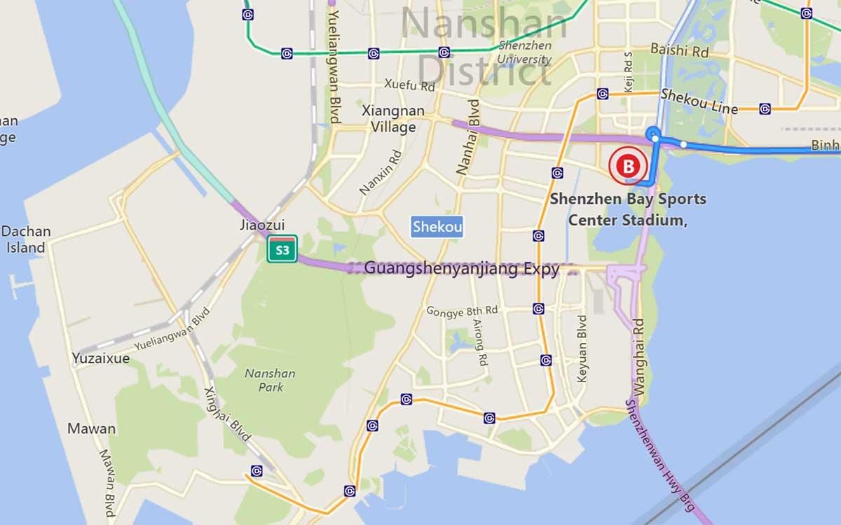 ramani ya Shenzhen bay
