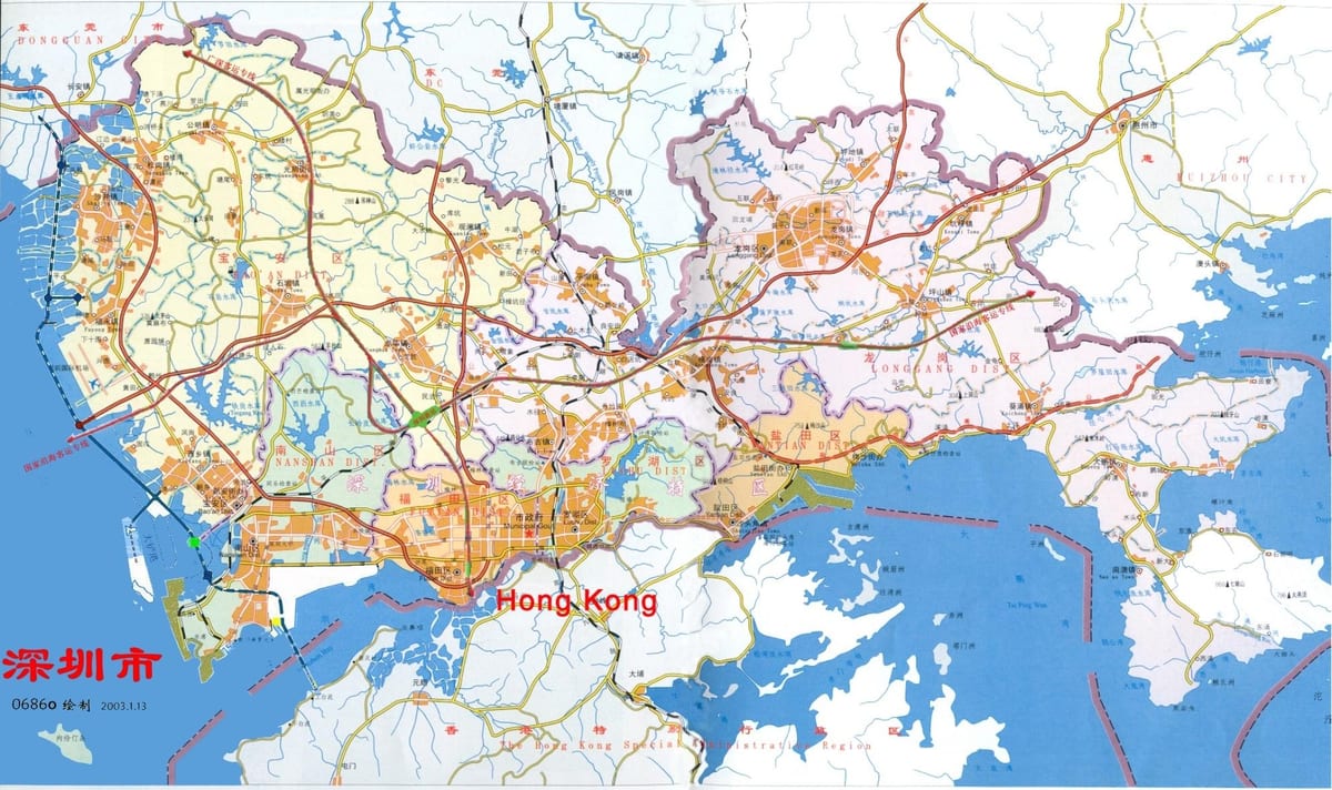 ramani ya Shenzhen ems China