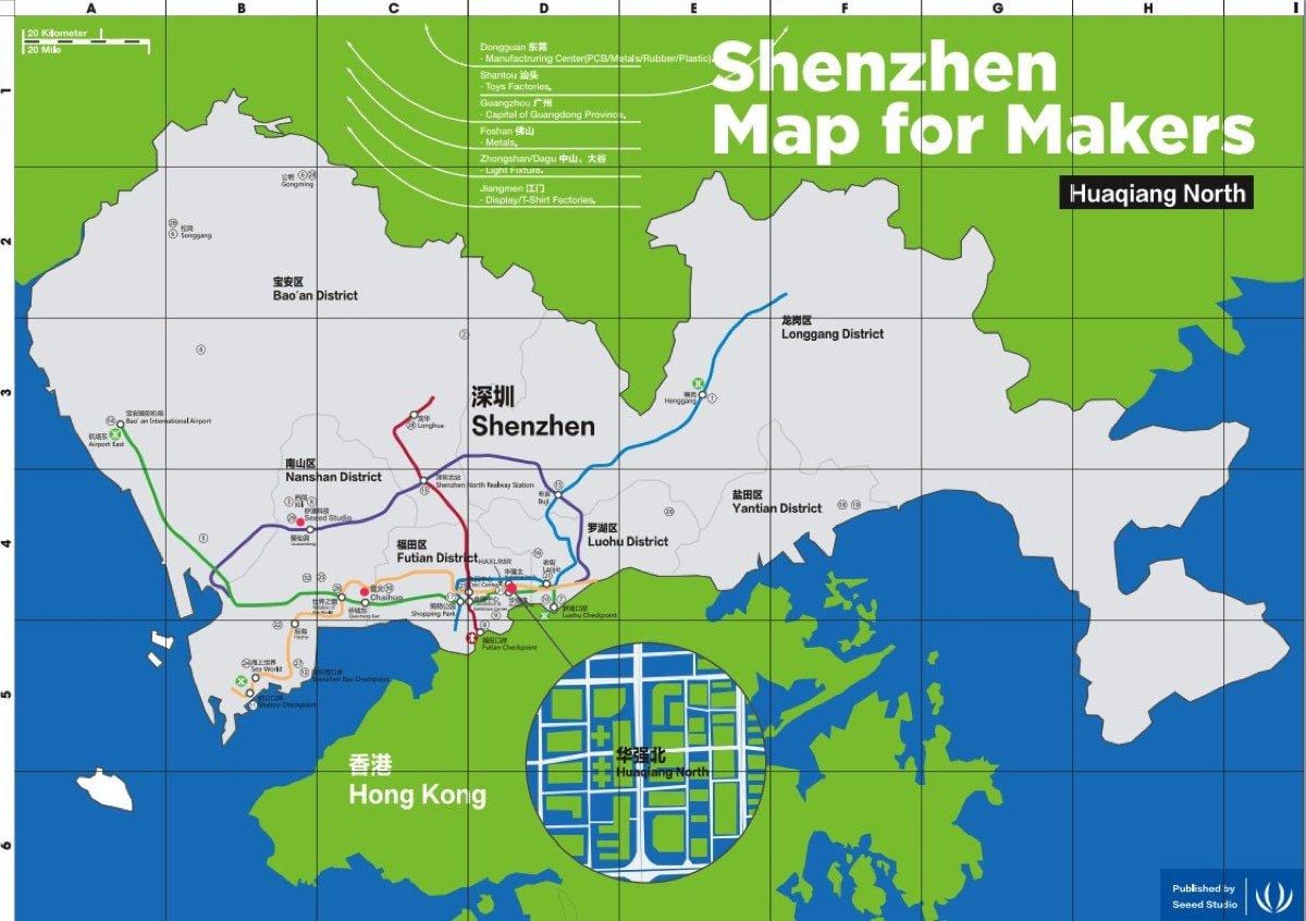 ramani ya Shenzhen ramani kwa ajili ya watunga